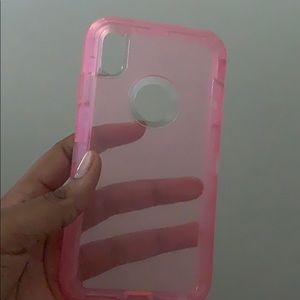 Hybrid Clear Pink Case